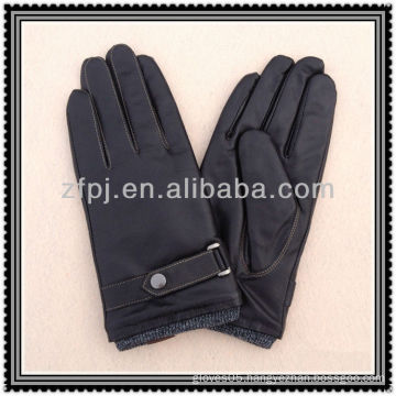 men's brown leather made glove